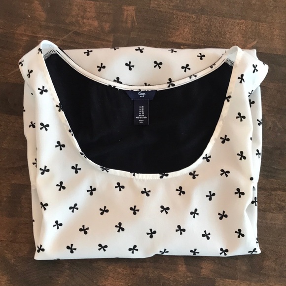 GAP black and white chiffon/cotton tank - Picture 6 of 6